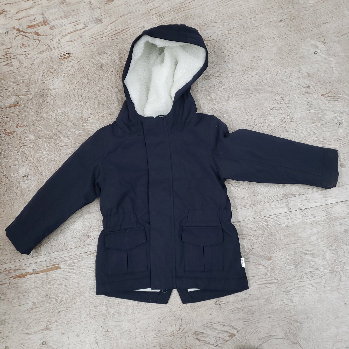 Boys Navy Fleece lined jacket