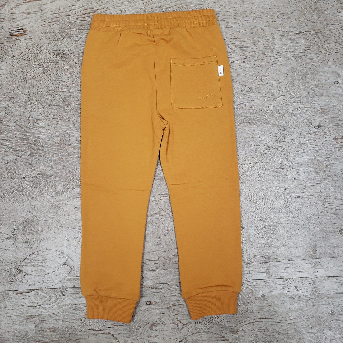 Boys solid gold cotton sweatpant