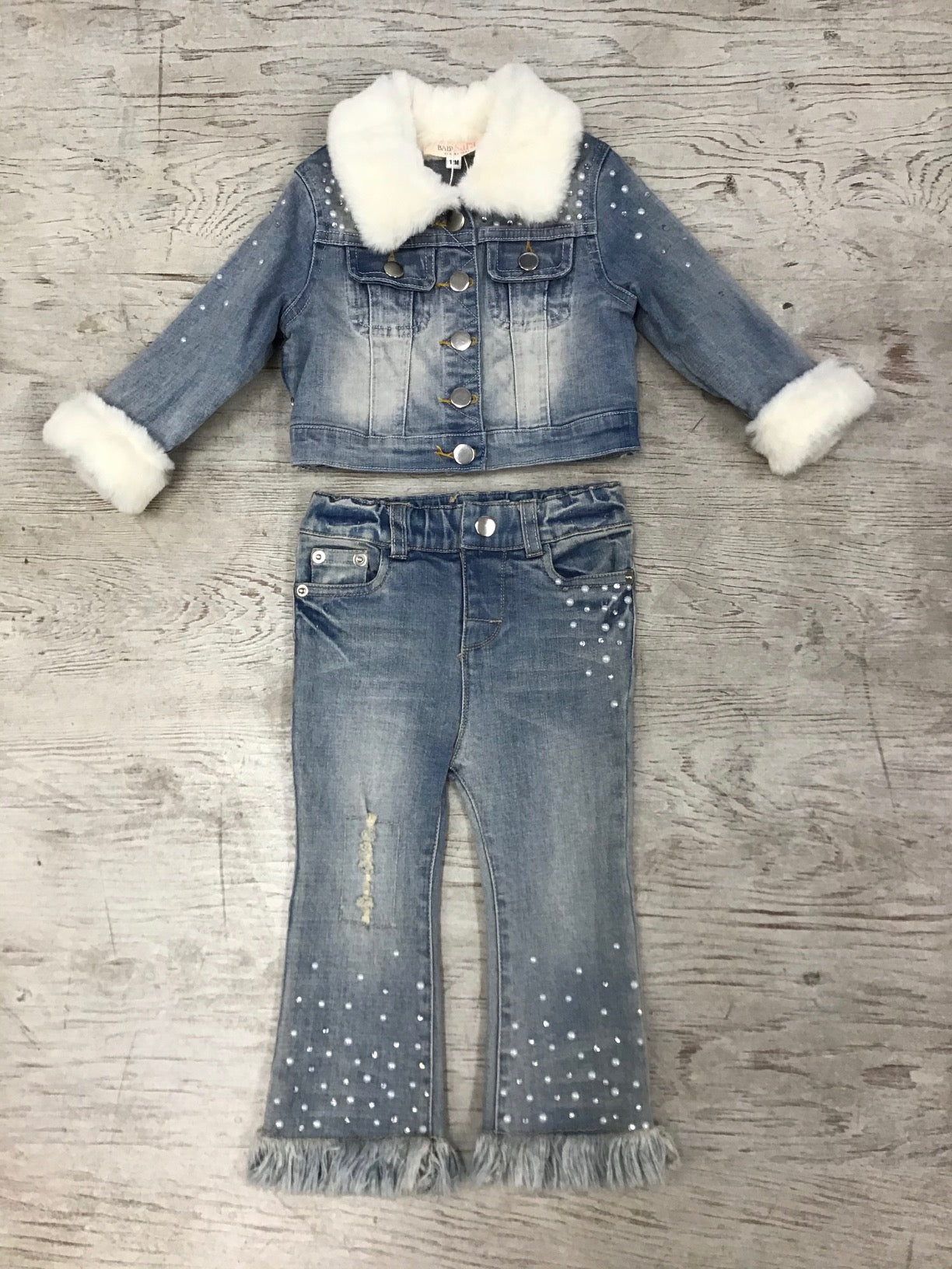 Baby Sara washed denim jeans