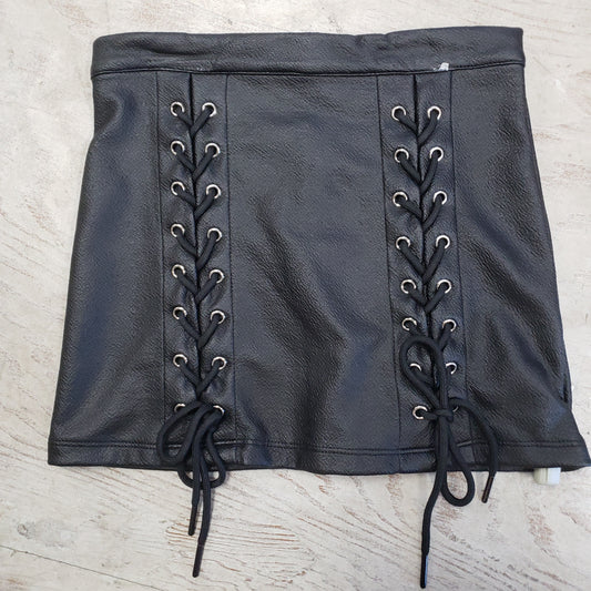 Black pleather skirt