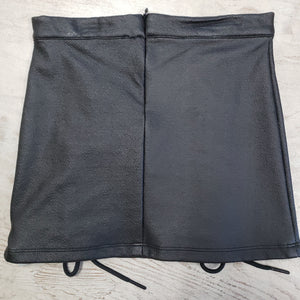 Black pleather skirt