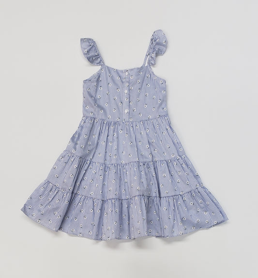 Girls floral/striped dress