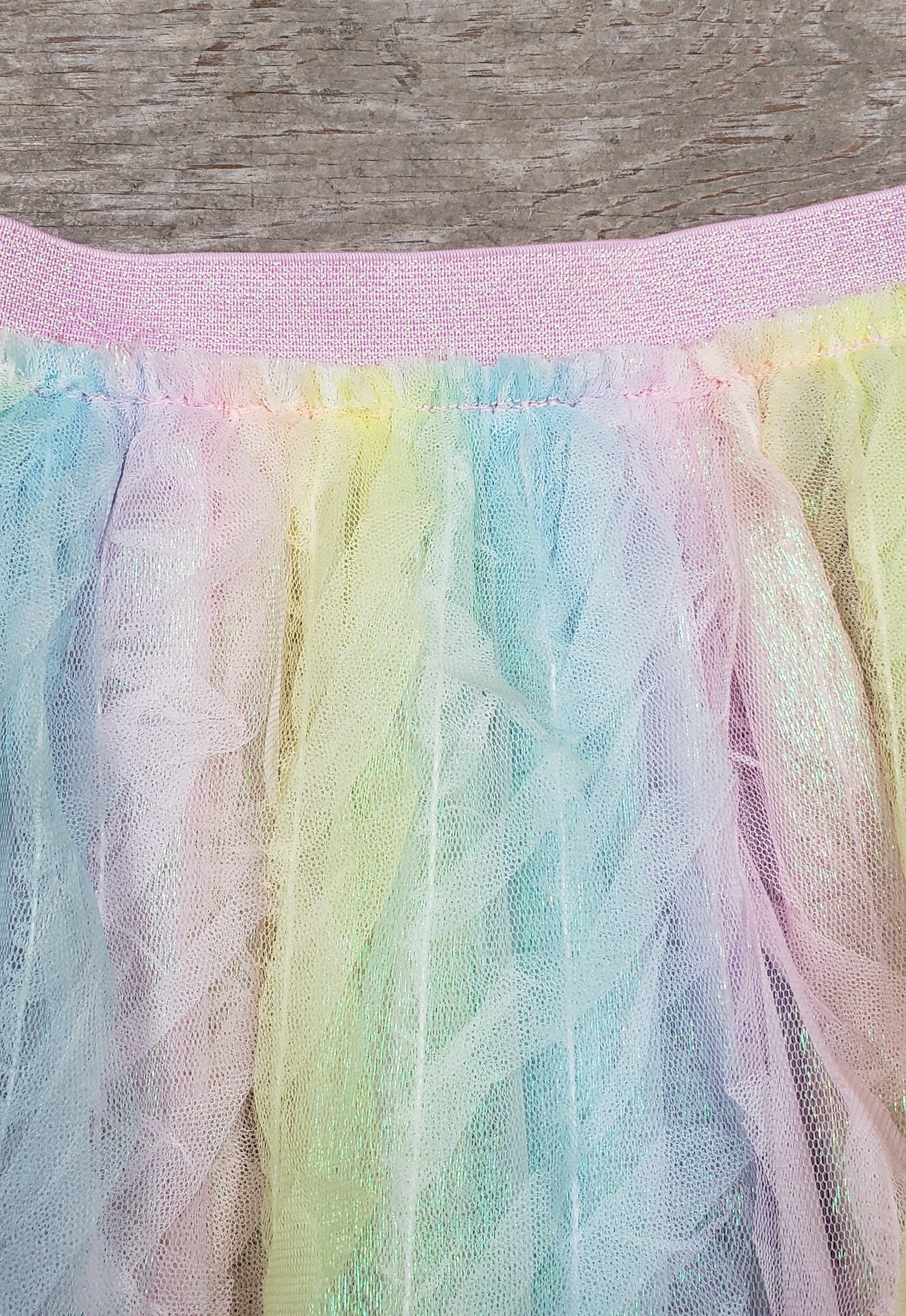 Girls pastel multicolored netted tutu skirt