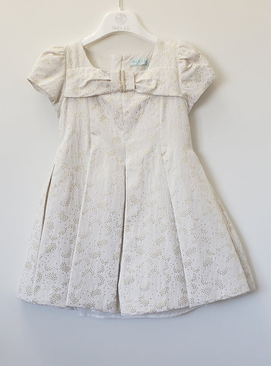 Cream and gold dress