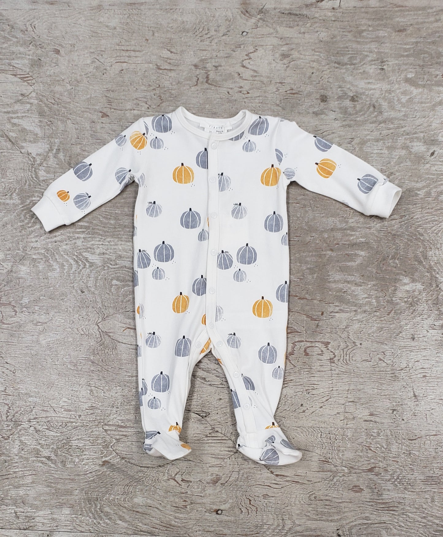 Baby Boys Pumpkin Footie
