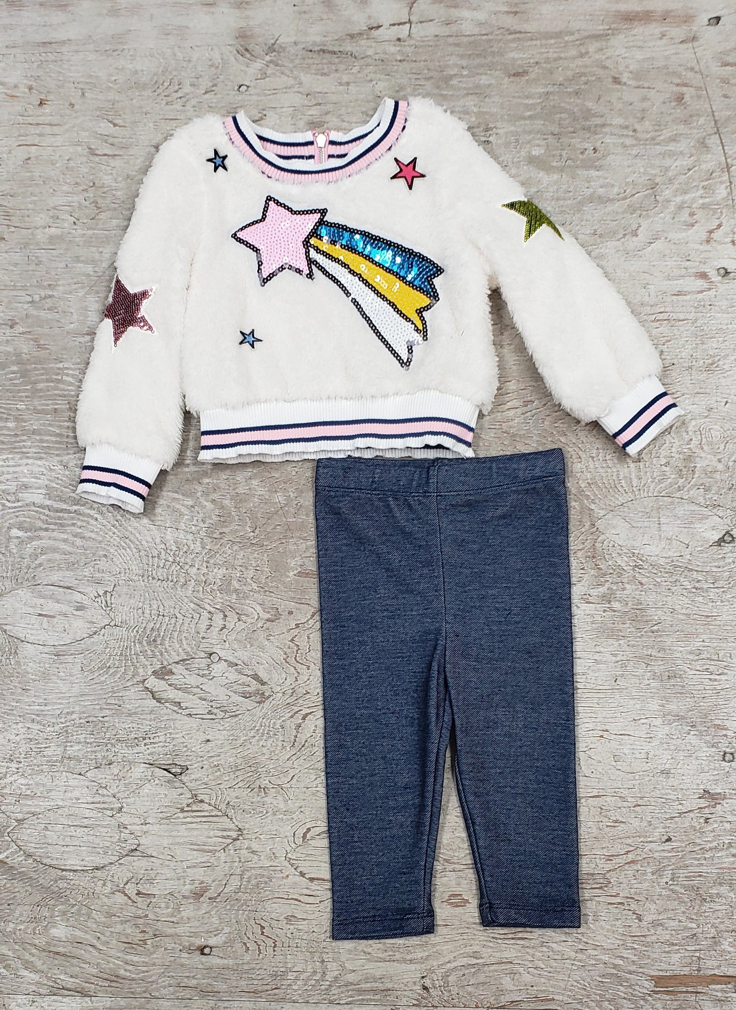 Girls fuzzy long sleeved top