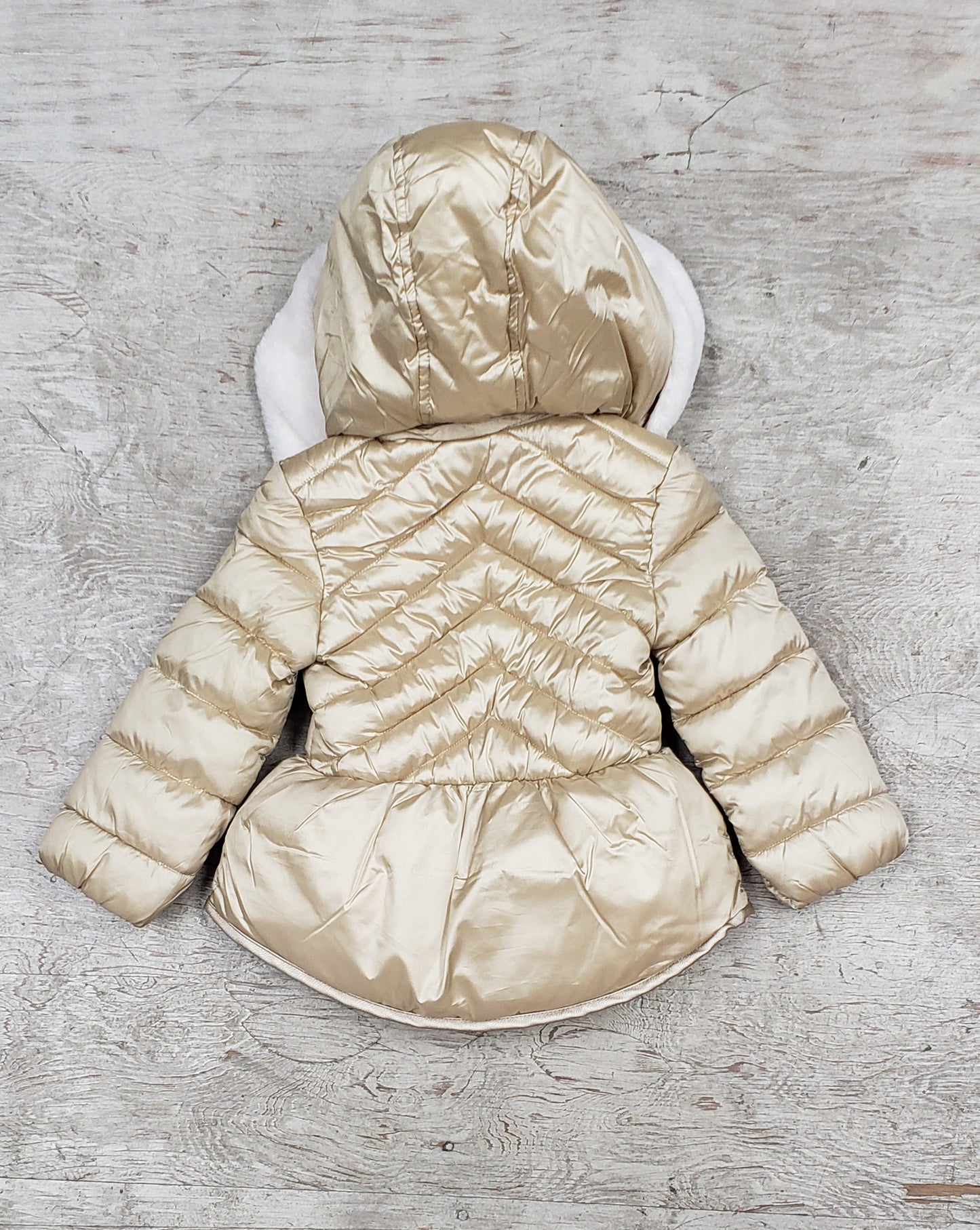 Girls Gold Puffer Jacket