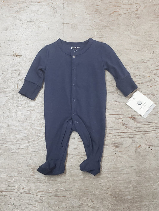 Baby Boys Navy Cotton Footie